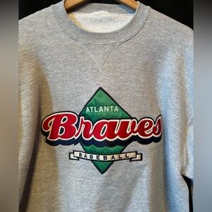 Vintage Embroidered Atlanta Braves Russell 90s  Crewneck USA Made Streetwear